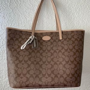 Coach Metro Signature Tote Bag Khaki/ Tan
